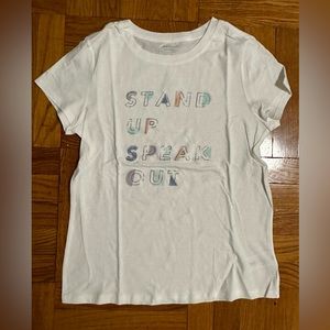 NWOT Athleta Organic Daily Crew Graphic Tee